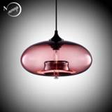 👉 Hanger Nordic Modern hanging loft 7 Color Glass lustre Pendant Lamp industrial decor Lights Fixtures E27/E26 for Kitchen Restaurant