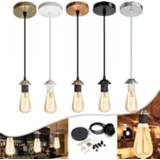 Rose PVC E27 Lights Interior Chandelier with Ceiling Craft Screw Lamp Fabric Flex AC110V