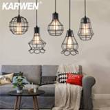 Hanger KARWEN Vintage Retro Pendant Lights hanglamp lamparas de techo colgante moderna Hanging Modern Industrial decor Edison Bulb