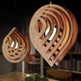 👉 Hanger Modern Wood Pendant Light E27 Nordic Wooden Water Drop Lamp Loft Lights Dining Room Home Lighting Decor