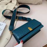 👉 Handtas leather vrouwen Vintage Fashion Female Flap Bag 2019 New High Quality Women's Designer Handbag Crocodile pattern Shoulder Messenger Bags