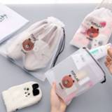 Organizer transparent vrouwen Animal Cosmetic Bag Women Storage Pouch Cute Makeup Travel Toiletry Make Up Waterproof