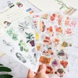 👉 Klad blok 3pcs/set 2019NEW Cartoon Flowers Leaves Sticker DIY Diary Decor Stickers Scrapbook cute Stationery Bullet Journal Supplies