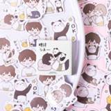 👉 45 PCS / Box New Cute Panda Juvenile Diary Paper Label Sticker Crafts Decorative Stickers DIY Stationery Sealing
