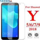 👉 Screenprotector 9H Protective Tempered Glass on For Huawei Y5 Y6 Y7 Y9 Prime 2018 2019 Screen Protector Lite Safety Film Case