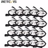 👉 Headset 20pcs Walkie Talkie Retevis Accessories 2 Pin PTT Mic Covert Acoustic Tube In-ear Earpiece For Kenwood Baofeng C9003