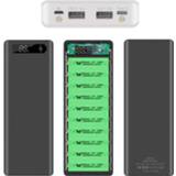 👉 Powerbank 30000mAh Micro Type C Dual USB Ports DIY Case 10*18650 Battery Digital Display Power Bank Kit External Charge Box