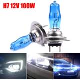 Hoofdlamp wit blauw 2 Pieces 100W H7 Halogen Bulbs Super White Quartz Glass 12V 4500K Xenon Dark Blue Car HeadLight Bulb Auto Lamp