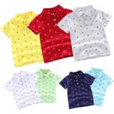 Poloshirt baby's jongens meisjes kinderen Summer Polo Shirt Baby Boys Girl Short Sleeve Lapel Clothes Kids Cotton Print Breathable Tops Children's Clothing YQJM01