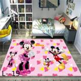👉 Carpet Mickey Minnie Mat Dining Room Rugs Bedroom Door Wood Board Print Carpets Kitchen for Living Playmat