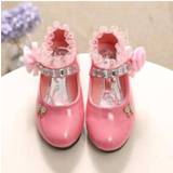 👉 Shoe leather meisjes Children's Shoes For Girl Spring New Princess Lace Fashion Cute Bow Rhinestone Wedding Student Party Dance