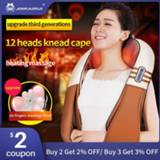 👉 Massager JinKaiRui 16 Massage Heads Heating Neck Shoulder Kneading Cervical Therapy Health Care Back Waist Pain ReliefRelaxation