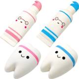 👉 Spinner 1pc 4 sizes Teeth Shape Squeeze Gift Smile Slow Rising Cute Cartoon Hand Stretchy Relax Squishy Toy Dentist