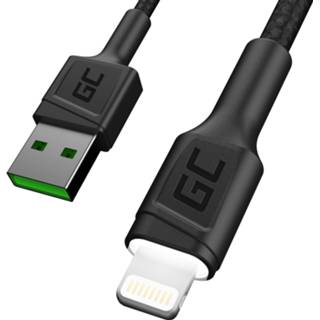 👉 Oplaadkabel wit zwart GC Ray active Oplaad kabel USB - Lightning 200cm Met ingebouwd LED licht, Fast Charging Apple 2.4A 5903317229773 917354371901