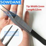 👉 Tweezer High Quality Dental Surgical Instrument Forcep Serrated Straight Tip Durable Tweezers Slim