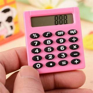 👉 Calculator small Boutique Stationery Square Personalized Mini Candy Color School & Office Electronics Creative