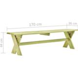 👉 Tuinbank hout grenenhout groen VidaXL 170 cm geïmpregneerd 8719883805139