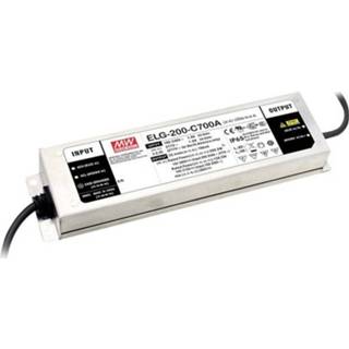 👉 LED-driver 142 - 286 V/DC 200.2 W 700 mA Constante stroomsterkte Mean Well