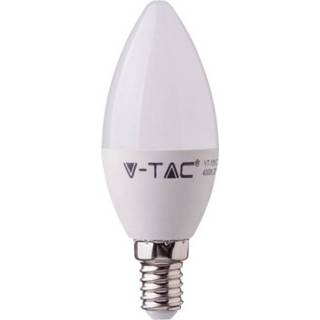 V-TAC LED-lamp Energielabel A+ (A++ - E) E14 Kaars 5.5 W = 40 W Natuurwit (Ã x l) 37 mm x 100 mm Niet dimbaar 3 stuk(s)