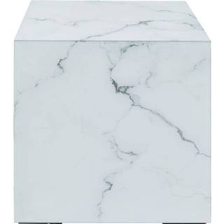 👉 Bijzettafel wit MDF active Kare Luxury Marble 45x45 cm 4025621847649