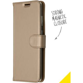 👉 Portemonnee goud kunstleer unicolor unisex Wallet Softcase Booktype voor de Samsung Galaxy S20 Plus - 8719295292398