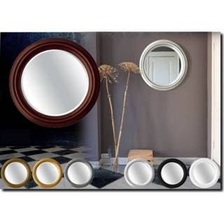 👉 Spiegel houten default Massief Rond Brunella