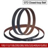 Riem rubber High Quality GT2 Closed Loop Timing Belt with Anti-Slip 2GT 6mm 110 280 852mm Synchronous Belts 3D Printers Parts