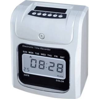 👉 English paper ID card punching machine Electronic attendance LCD / clock face With built-in battery