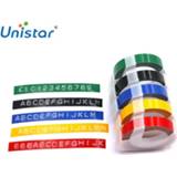 Labelprinter PVC Unsitar 1 roll 3D Embossing Tape Compatible for Dymo Printer Ribbons Multiple Colors 1610 1880 12965 Label Printers