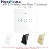 👉 Switch RF433 MHz Wireless Wall Glass Panel Transmitter Remote Controller Work with WiFi Smart Control Sticky Receiver