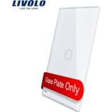 👉 Switch zwart Livolo US standard Luxury Blank Glass,125mm*78mm , Glass Panel ,not the ,VL-C5-C0-11/12 No Function!