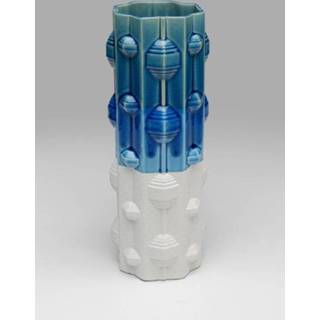 👉 Vaas blauw porselein active Kare Jetstream 41 cm 4025621515746
