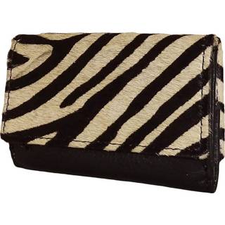 👉 Portemonnee leer nederlands volwassenen unisex zwart Bear Design Compacte met Vachtje Zebra 8717741123630