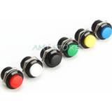 👉 Switch zwart rood donkergroen wit blauw geel 10pcs Momentary Push Button 16mm 6A/125VAC 3A/250VAC Round Switches R13-507 BLACK RED GREEN WHITE BLUE YELLOW