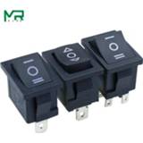 Switch zwart 1PCS KCD1 Mini Black 3 Pin / 6 On/Off/On Rocker AC 6A/250V10A/125V