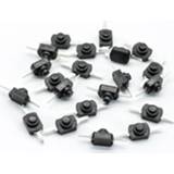 👉 Switch wit zwart 10pcs 1A 30V DC 2A 250V White/Black Latching On Off Mini Torch Push Button Hot sale