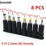 Universal Laptop DC Power Supply Adapter Connector Plug AC Jack Charger Connectors Conversion Power supply 8pcs Universal Laptop DC Adapter Connector Plug AC Jack Charger Connectors Conversion