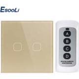 👉 Afstandsbediening Esooli EU/UK Standard 1/2/3 Gang Wireless Remote Control Light Touch Switches, Smart Home RF433 Wall Switch