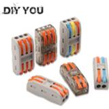 👉 F-connector 10-100PCS Wire Connectors PCT-222 Terminal Block Conductor SPL-2/3 Push-In Mini Cable Splitter Led Light conector