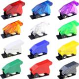 Switch rood blauw donkergroen geel wit 1PCS Auto Car Boat Truck Illuminated Led Toggle Switch's Safety Aircraft Flip Up Cover Guard Red Blue Green Yellow White