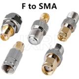 👉 Coax adapter JXRF connector 2pcs RF coaxial F Type Female Jack to SMA Male Plug Straight