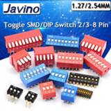 👉 Switch blauw 5PCS Slide Type Module 1 2 3 4 5 6 7 8 10PIN /1.27/2.54mm Position Way DIP/SMD Pitch Toggle Blue Snap Dial