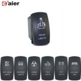 👉 Switch marine 1PCS Laser Truck Carling Rocker SPST 5Pin 12V 24V ON-OFF WIth Dual LED Light Bar Waterproof IP67