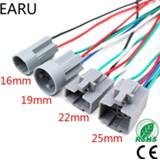 👉 Switch 16mm 19mm 22Mm 25mm Power Cable Socket Connector For Metal Push Button Wiring 2-6 Wires Stable Lamp Light 15cm