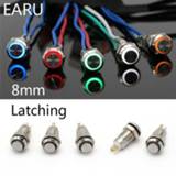👉 Switch steel 8mm Waterproof Latching Maintained High Round Stainless Metal Push Button Light Shine Car Horn Fix 3V 5V 12V 24V