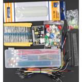 👉 Breadboard Generic Parts Package kit + 3.3V/5V power module+MB-102 830 points +65 Flexible cables+ jumper wire box without case