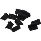 Stoppertje zwart silicone 10 pcs USB port plug dustproof stopper protection cap black -Hot