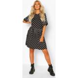 👉 Tall Polka Dot Smock Dress, Black