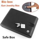 👉 Steel Fingerprint Safe Box Solid Security Key Gun Valuables Jewelry Protable Biometric Safes Strongbox