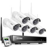 👉 ZOSI 8CH 1080P H265+ Wifi NVR 2.0MP Security Camera System 2/6pcs IR Outdoor Waterproof CCTV Camera Wireless Surveillance System